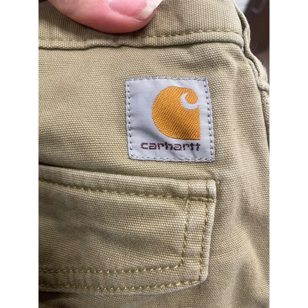 Carhartt Mens Relaxed Fit Cargo Shorts Khaki Tan Canvas Workwear 42 utility